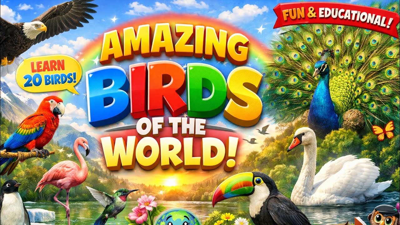 Amazing Birds of the World 🐦 | Learn 20 Beautiful Birds for Kids | Educational Video #birds