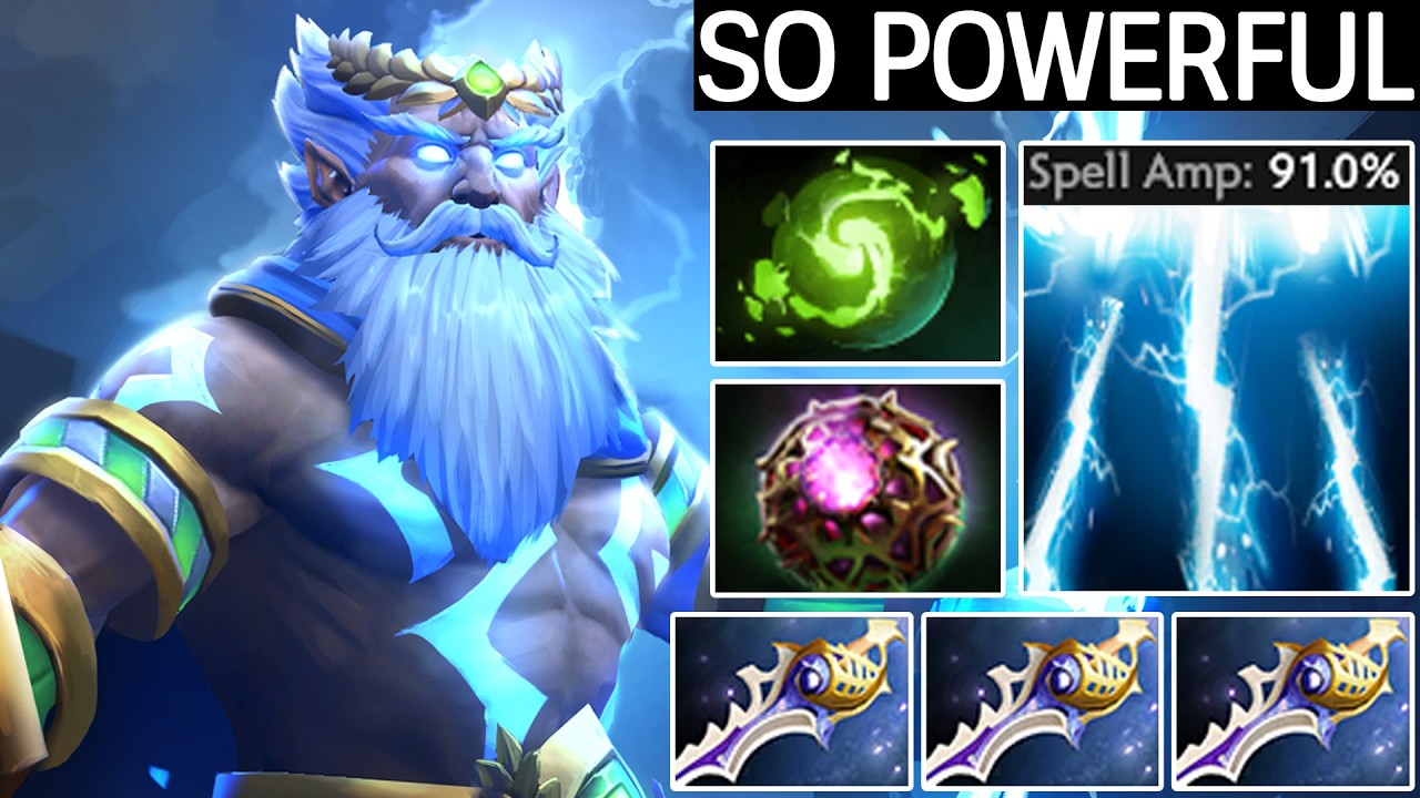 Zeus So Powerful &ndash; Triple Divine Magic + 91% Spell Amp Dota 2