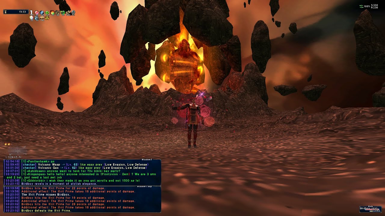 FFXI Horizon XI Red Mage Ifrit Solo Fight