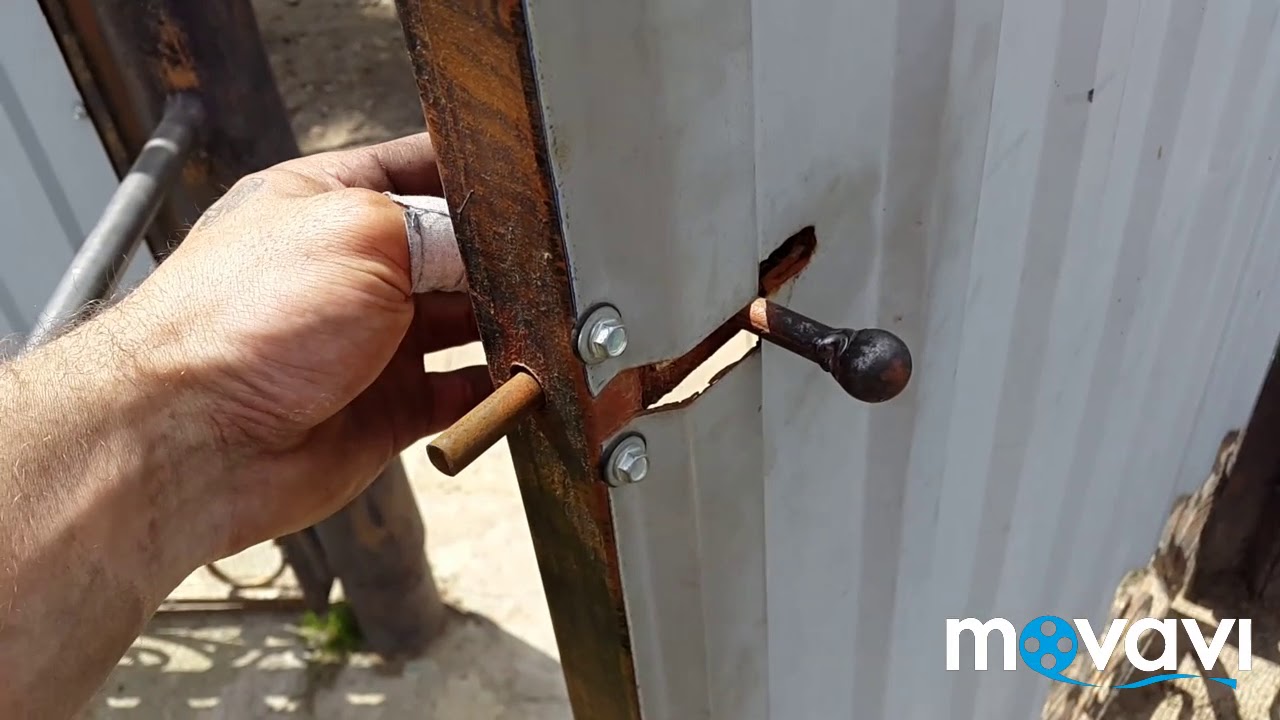 Шпингалет для калитки из профнастила