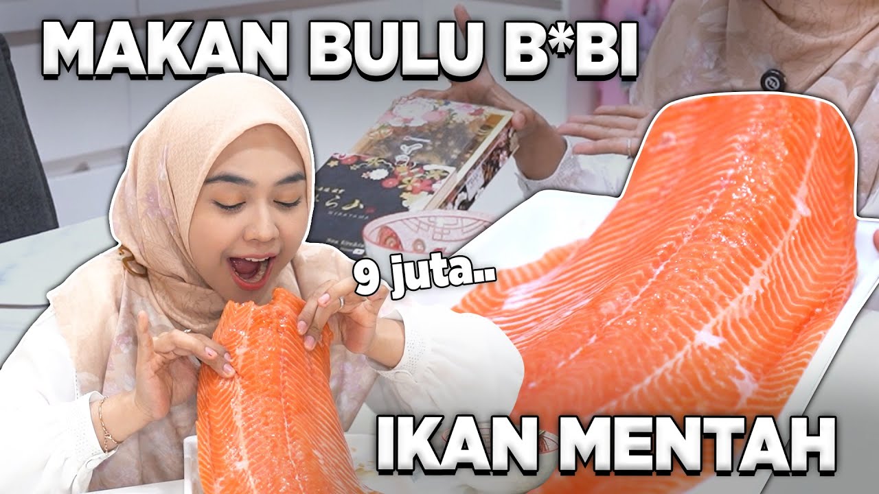REVIEW MUKBANG SALMON MENTAH HOEK HOEEEKKK