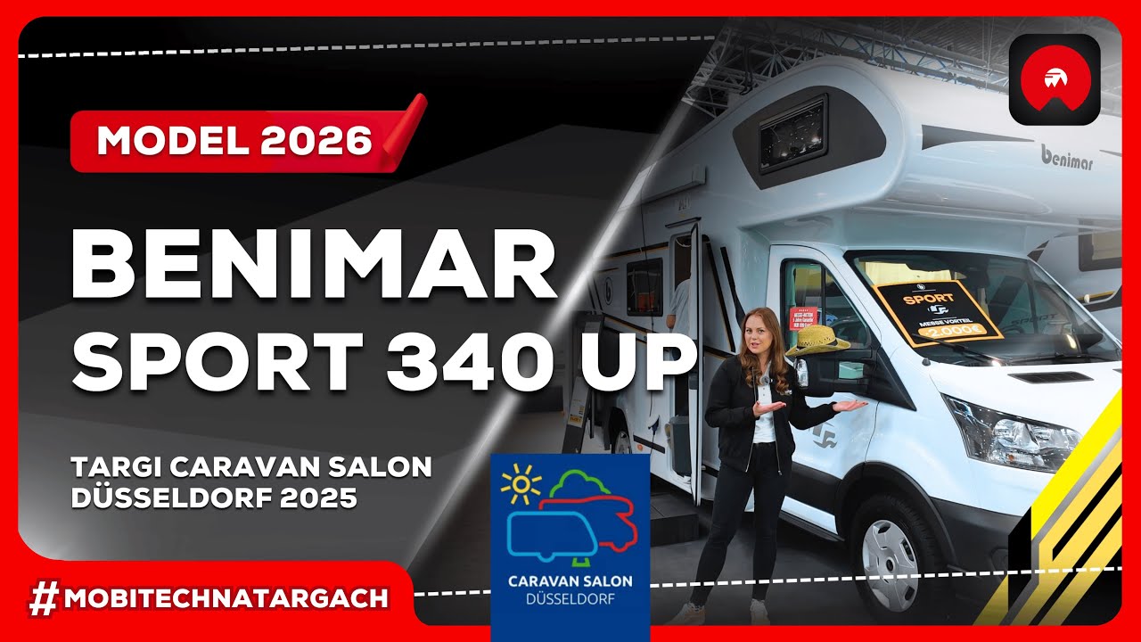 Benimar Sport 340 UP - kompaktowy i rodzinny kamper na 2026 | Caravan Salon D&uuml;sseldorf