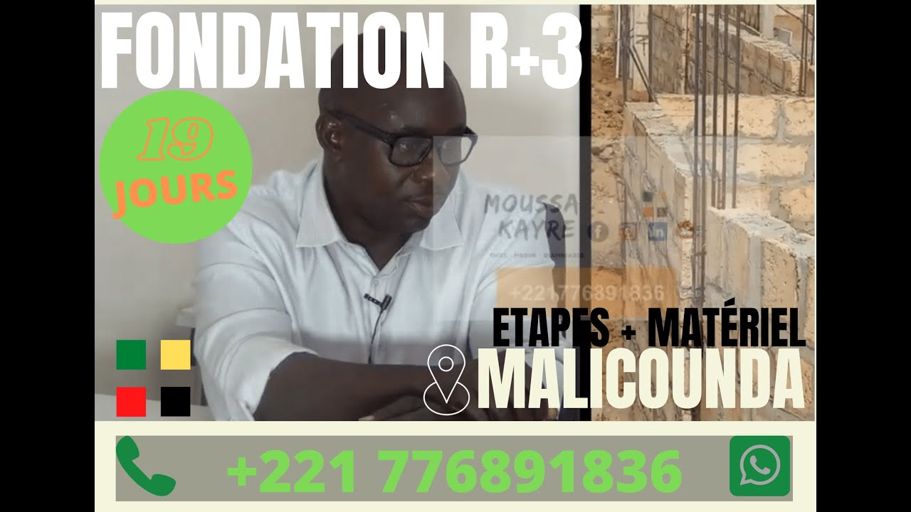 Fondation de R+3 Malicounda Étapes et Matériel - Rebranding Sénégal