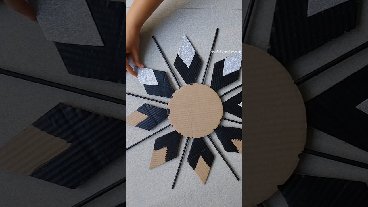 Diy Cardboard Wall Hanging | Cardboard Craft #shorts #diy #wallhanging
