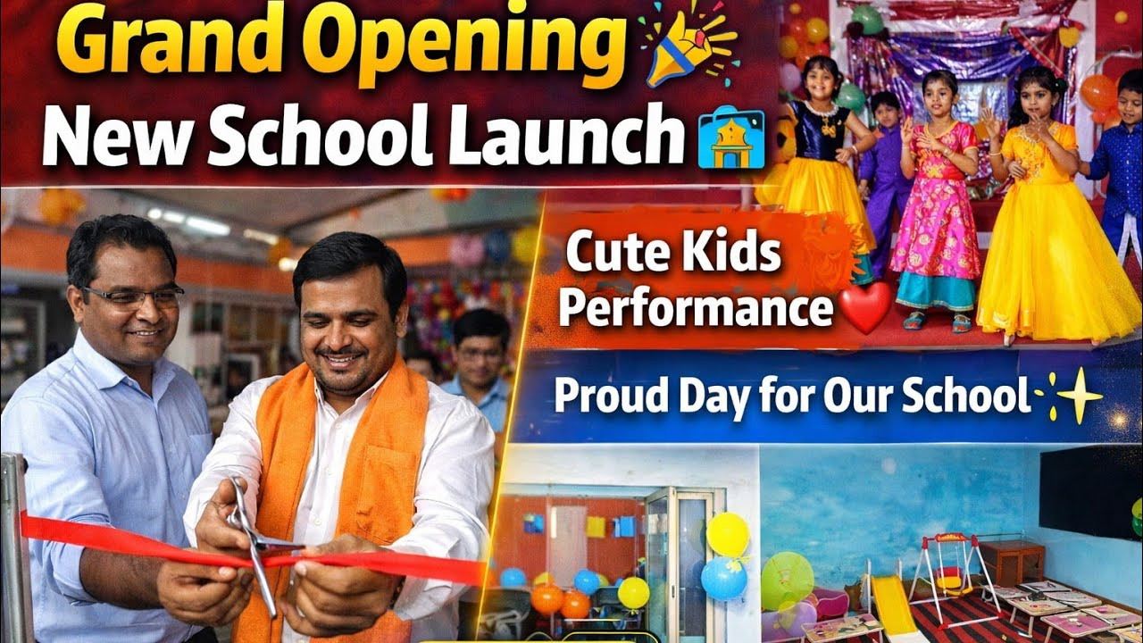 Kids School Inauguration Ceremony 2026 | Grand Opening Highlights 🎉