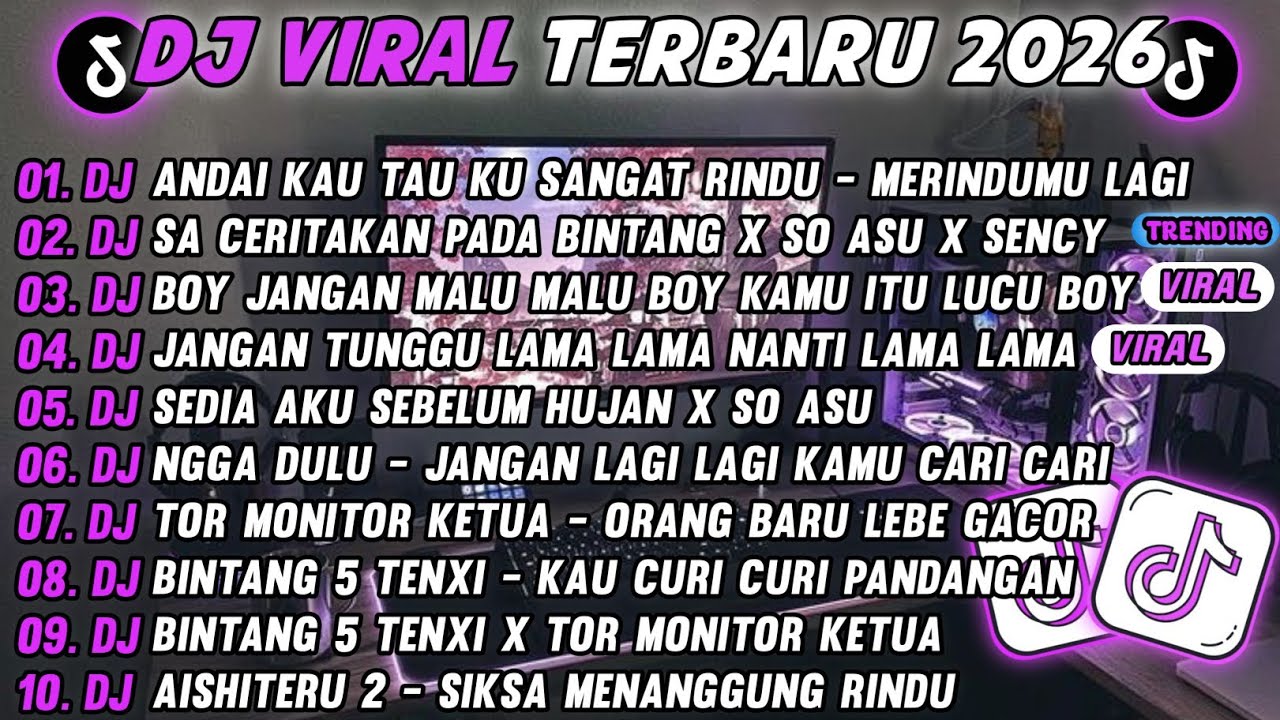DJ TIKTOK TERBARU 2026-🎵 DJ ANDAI KAU TAU KU SANGAT RINDU - MERINDUKANMU LAGI🎵DJ JANGAN TUNGGU LAMA