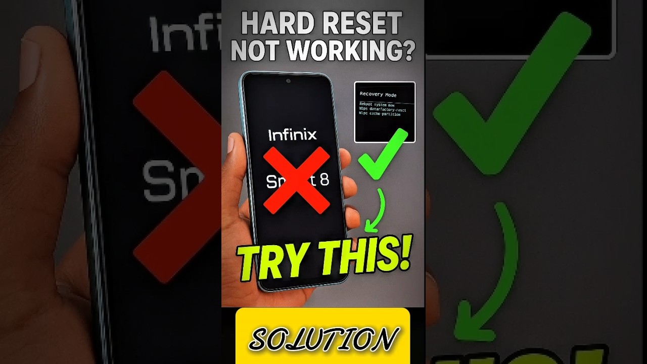 Infinix Smart 8 Hard Reset FIX &ndash; Secret Button Combo! #tech #infinix #factoryreset