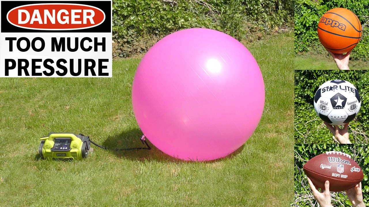 EXPLODING - Football, Basketball,  Soccer ball, Yoga ball & Space hopper