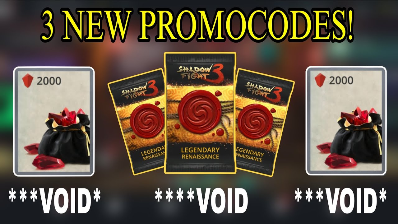 Shadow Fight 3-3 NEW PROMOCODES! Get 4000 free gems and void weapons!