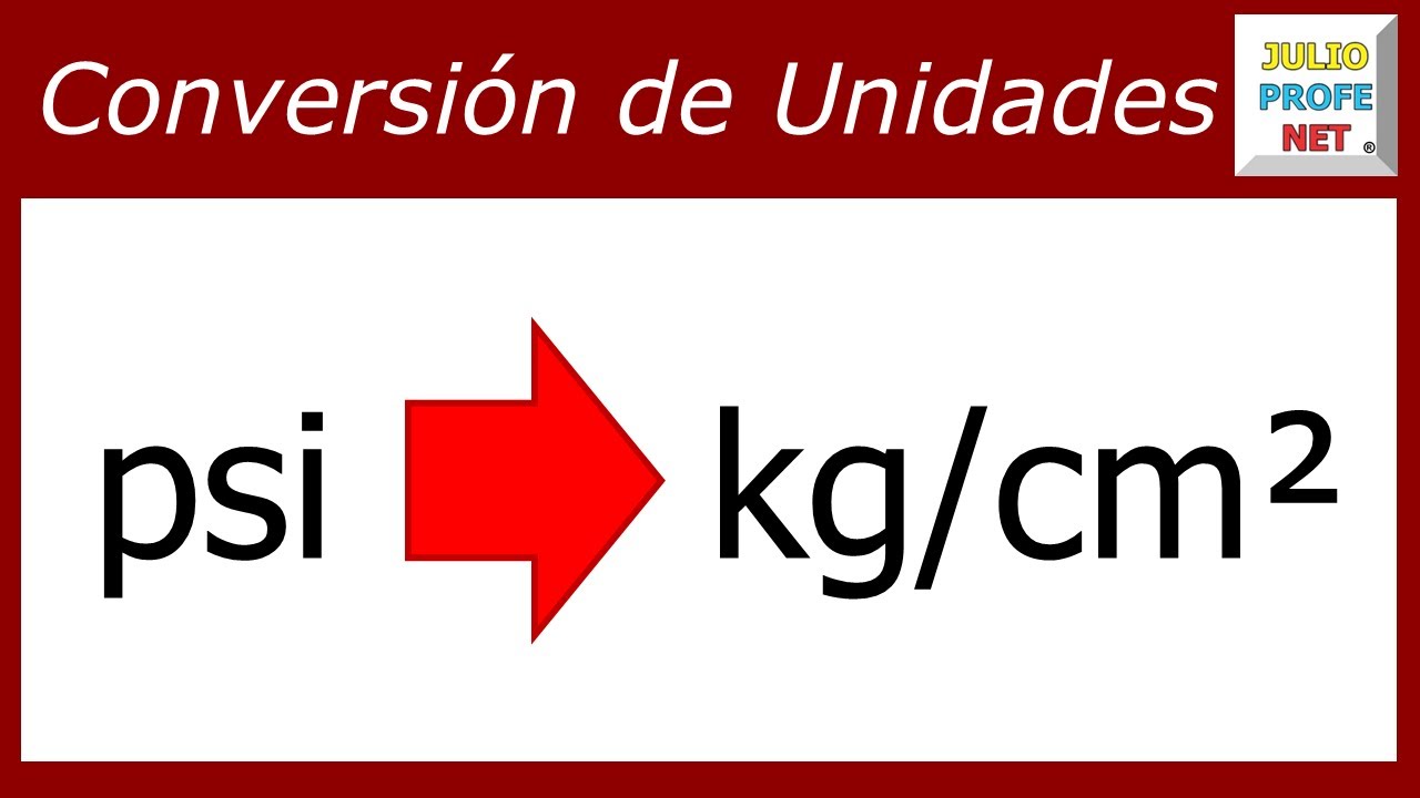 Convertir presión de psi a kg/cm² #julioprofe