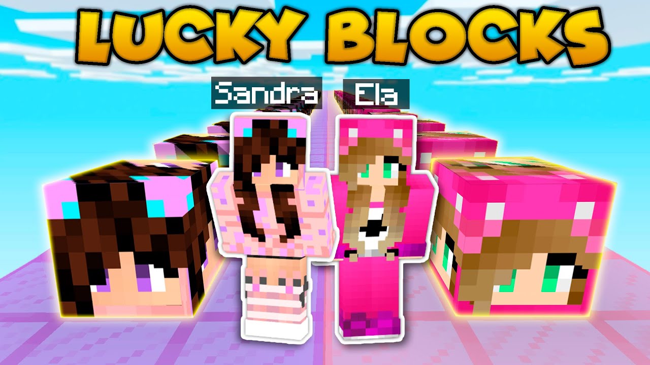 DESAF&Iacute;O de LUCKY BLOCKS @SandraCiresPlay VS ELA ❓😱 en MINECRAFT