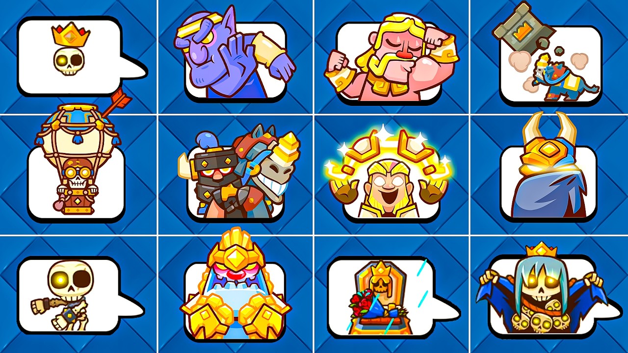 Все эмоции героев в Clash Royale | Skull Creek