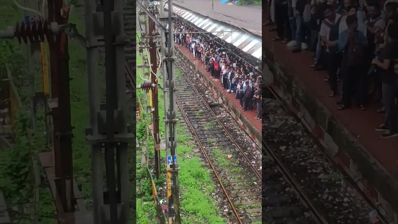 Today At Dadar Station In Heavy Rain 06:30pm #mumbai #dadar