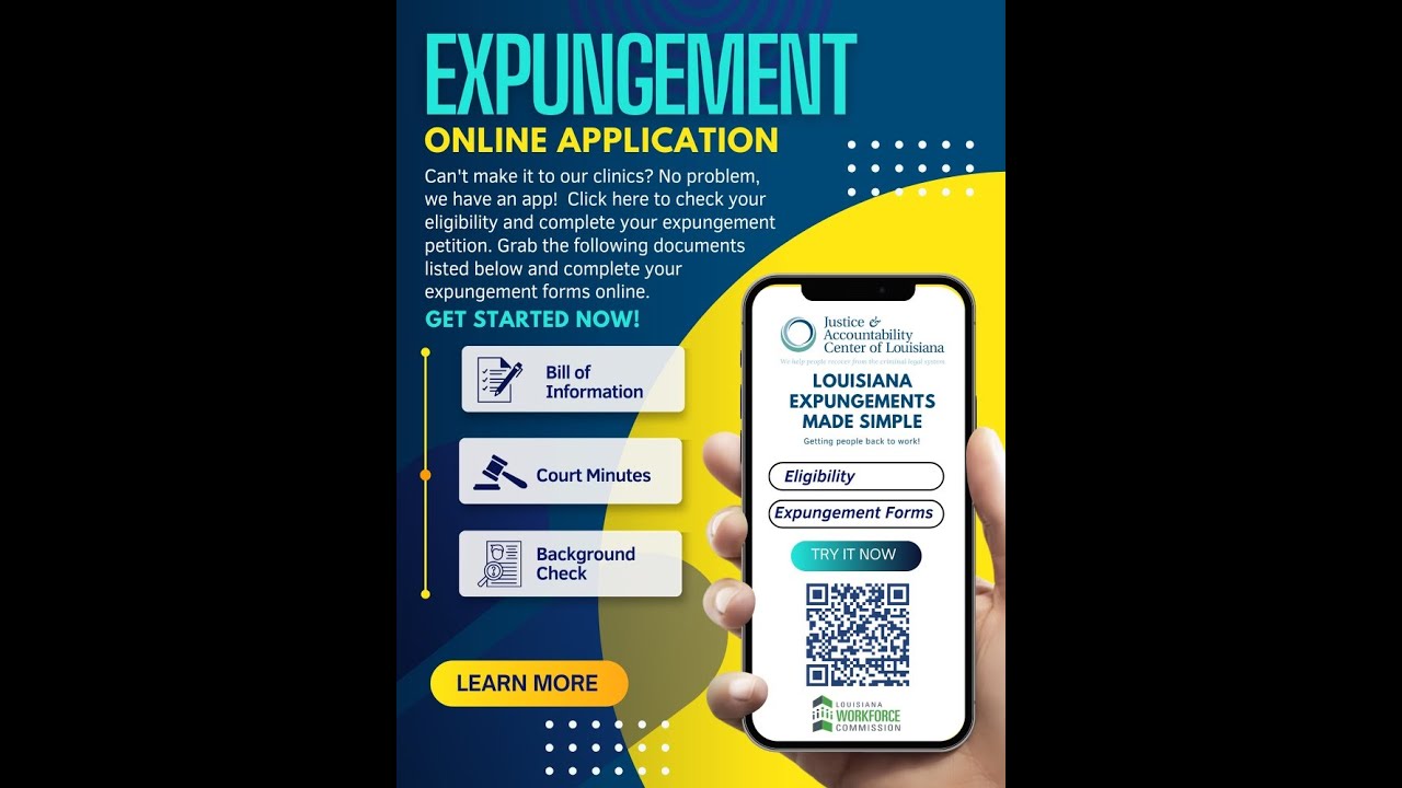 Justice and Accountability Center of Louisiana (JAC) Online Expungement App