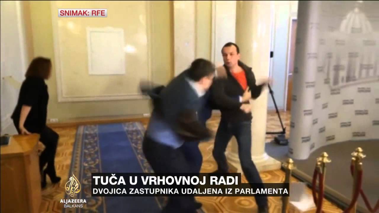 Tuča u ukrajinskom parlamentu