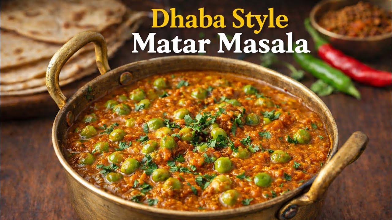 Dhaba Style Matar Masala | Simple Ingredients, Big Flavour | Authentic Indian Curry Recipe