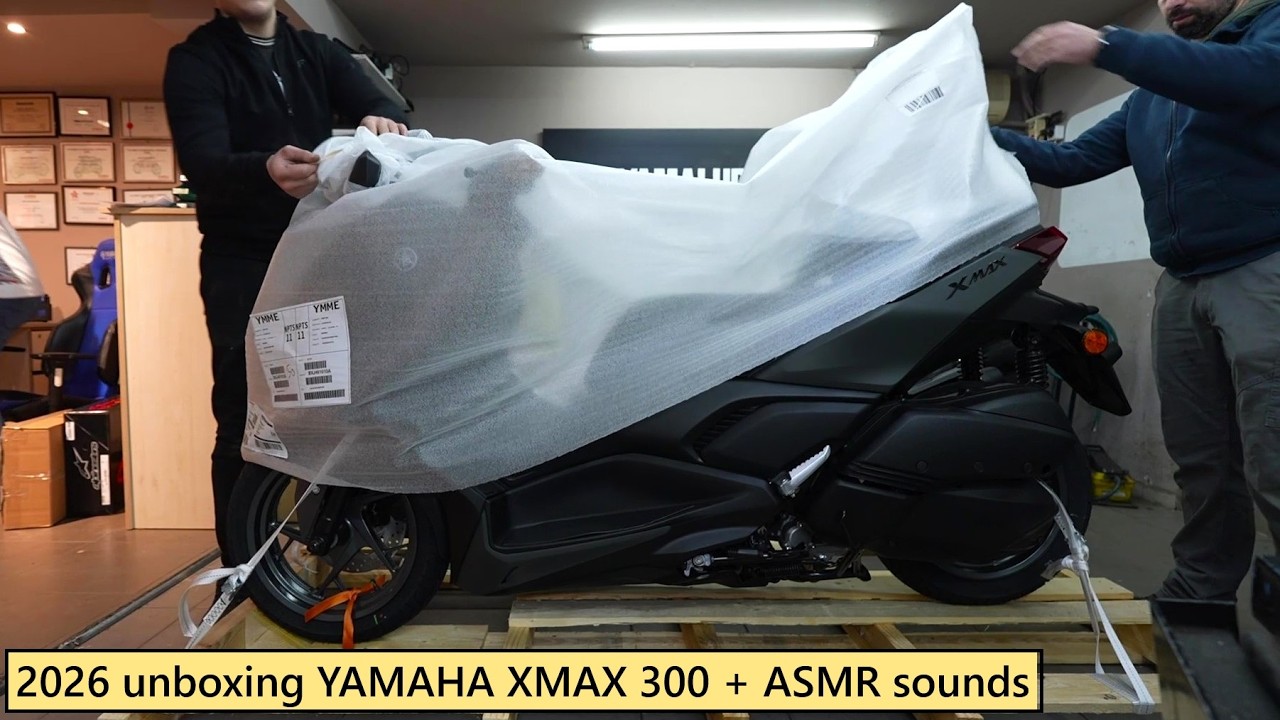2026 unboxing YAMAHA XMAX 300 + full set up