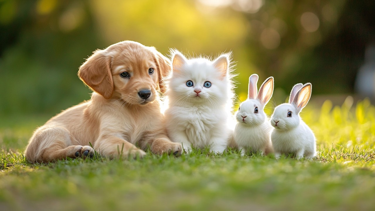 Cute Baby Animals in 4K UHD 🐾 | 🌸 Adorable Nature Scenes to Relax & Feel Calm
