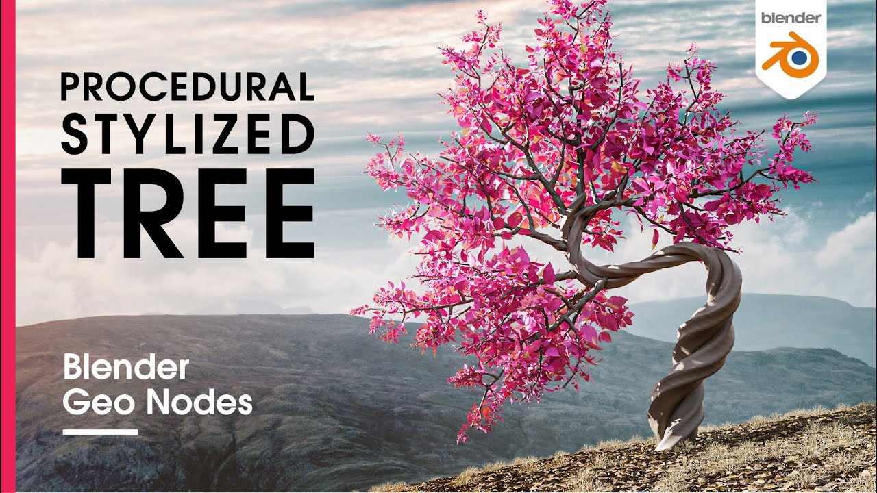 Blender3D 3.1 - Procedural Stylized Tree Geometry Nodes