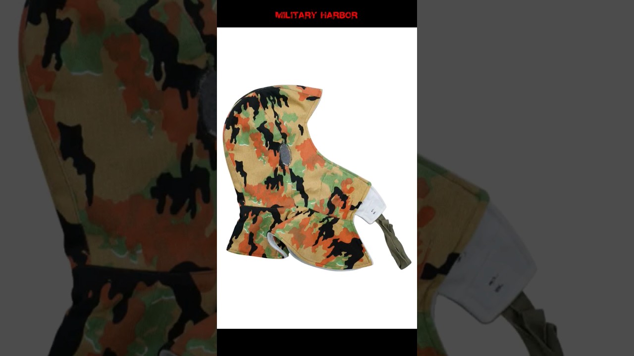 WWII German Leibermuster Camo Reversiblewinter hood Kopfhaube