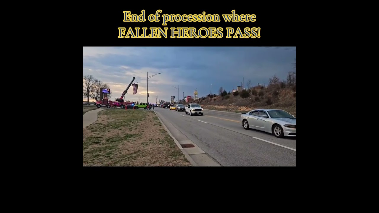 End of Christian County, MO procession for FALLEN HEROES-Deputies Gabriel Ramirez & Michael Hislope