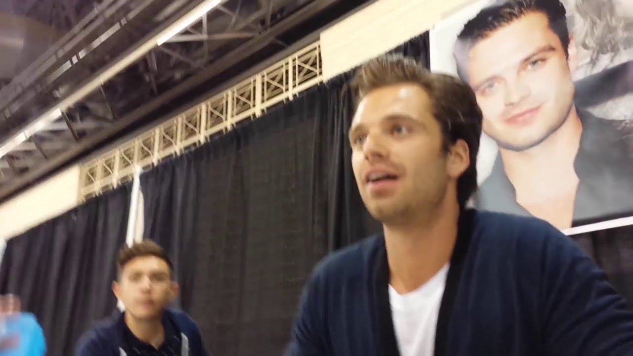 Sebastian Stan signing my tattoo