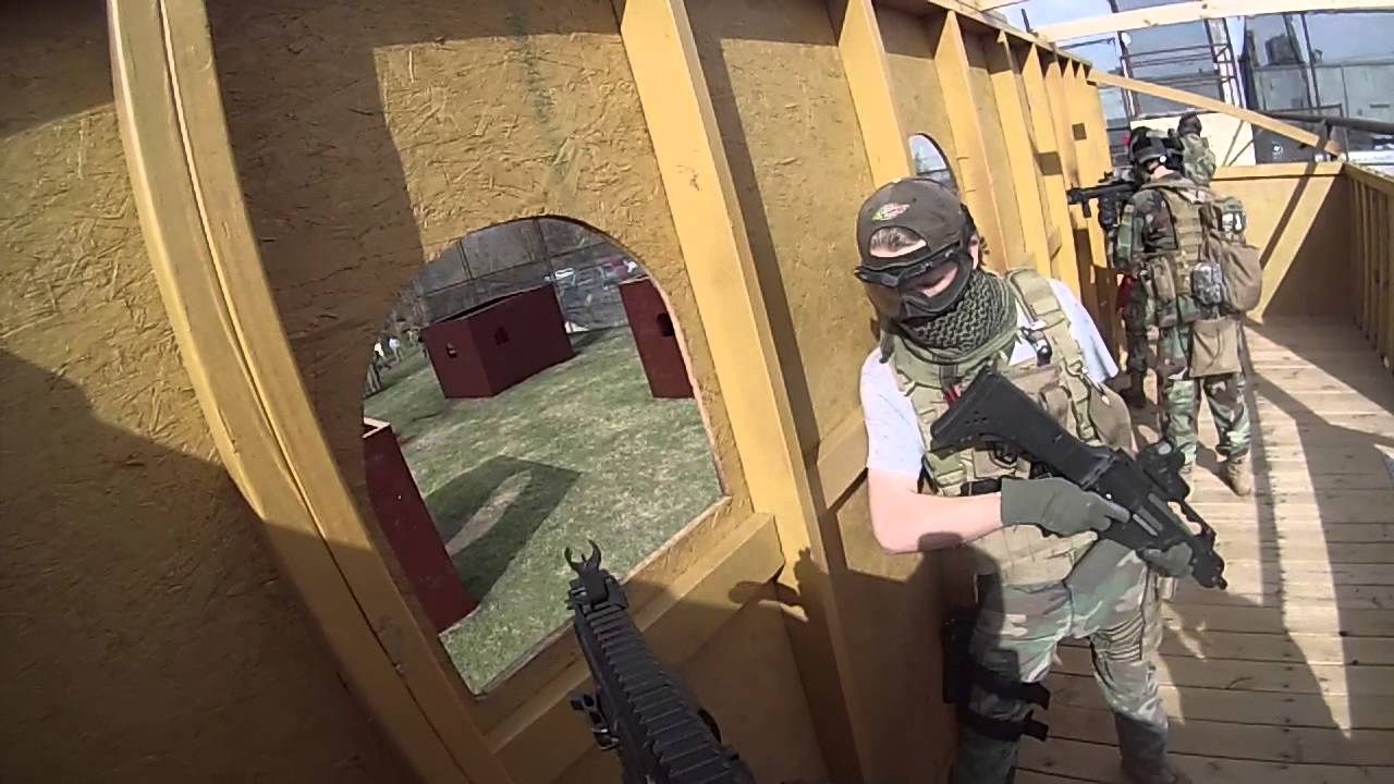 Airsoft at Fun on the Run Paintball, CQB buildings