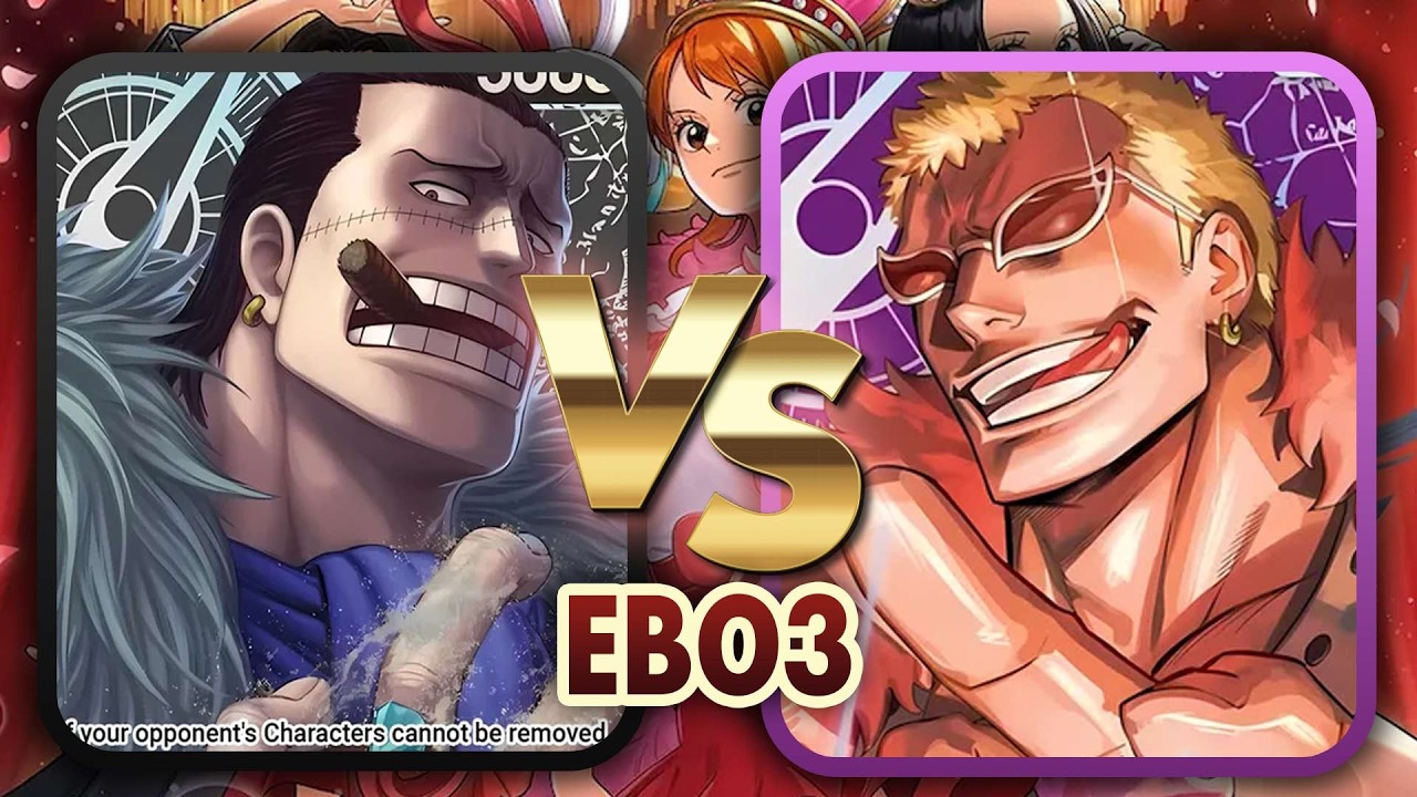 EB03 Black Crocodile vs Purple Donquixote Doflamingo | One Piece TCG POV Commentary