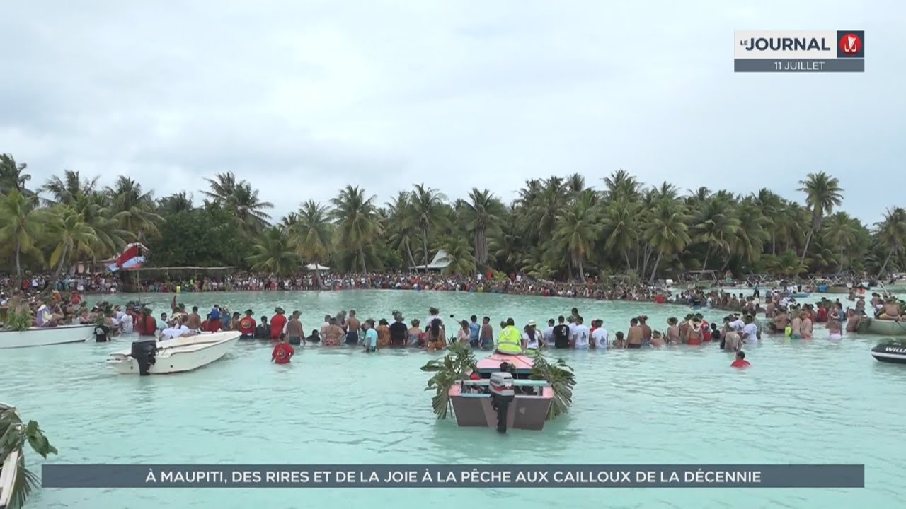 À Maupiti, des rires et de la joie à la pêche aux cailloux de la décennie