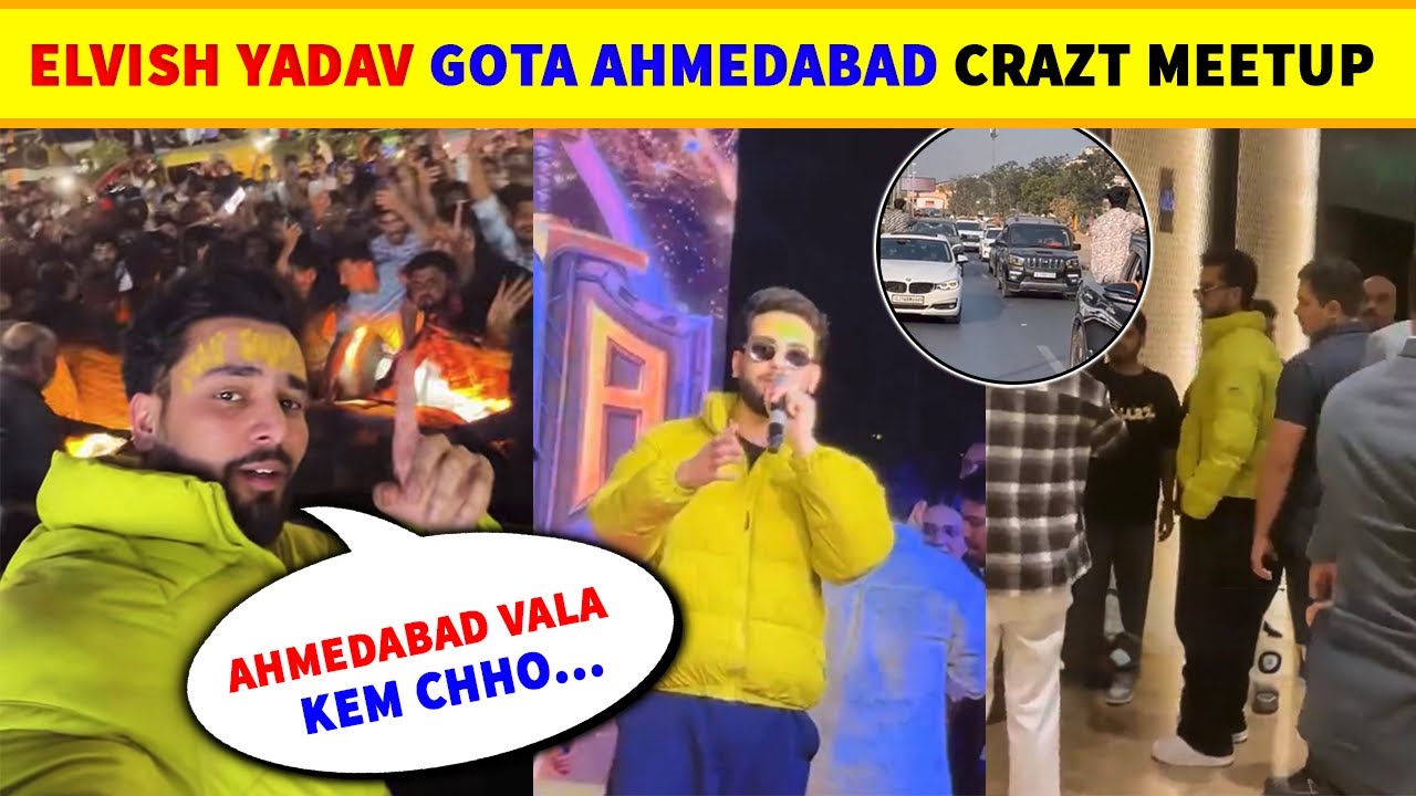 OMG🔥- Elvish Yadav Gota Ahmedabad Event Crowd So Big, Exit Became Impossible