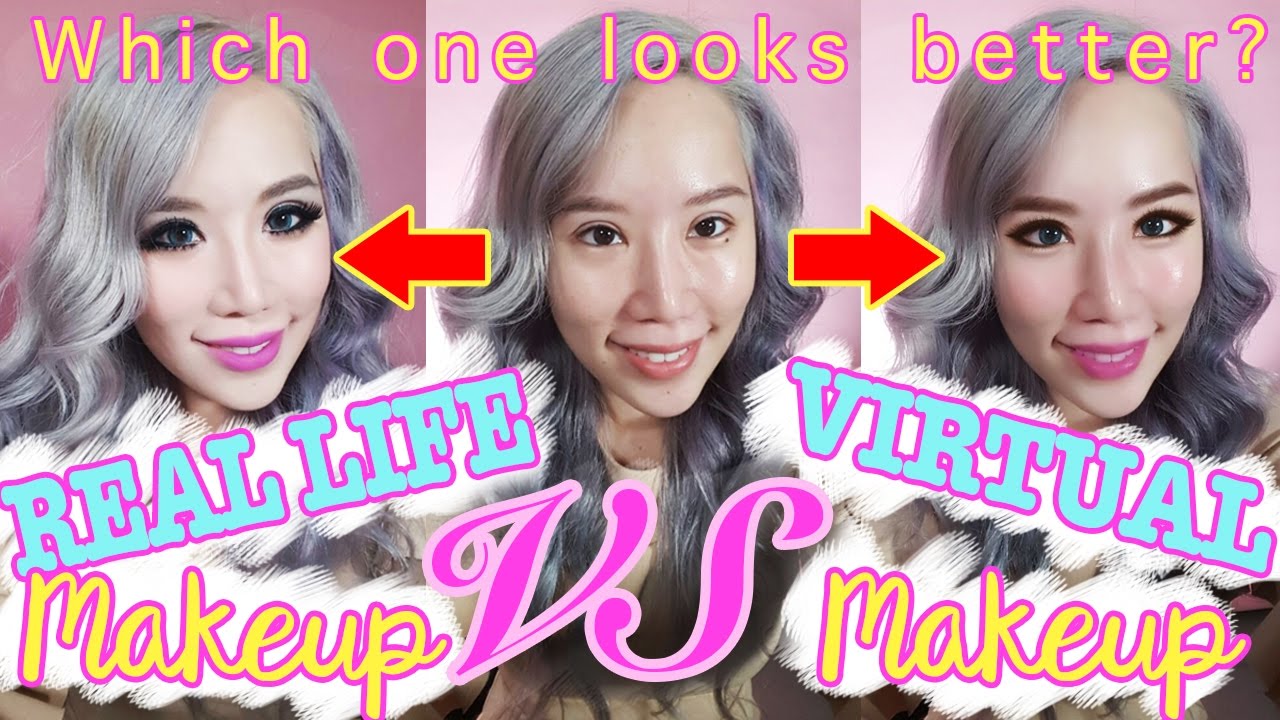 Virtual Makeup VS Reality Makeup!!!! WHICH LOOKS BETTER??