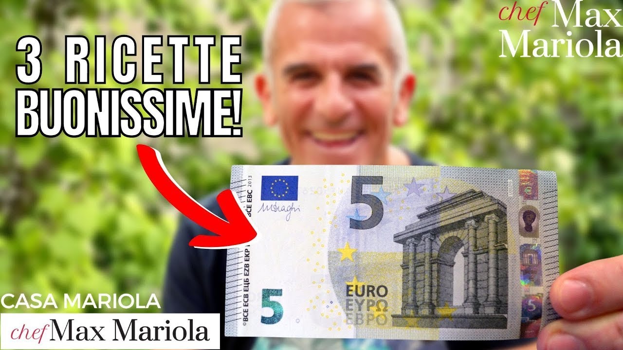 MANGIARE BENE con 5&euro;? Ecco 3 Ricette ECONOMICHE, VELOCI e BUONISSIME! Chef Max Mariola