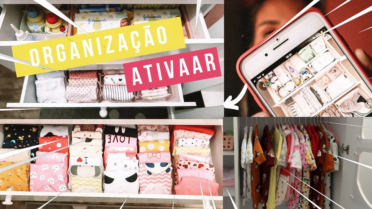 VLOG DA ORGANIZAÇÃO: Organizando roupinhas na Cômoda e Guarda-roupa | Priscila Marqs