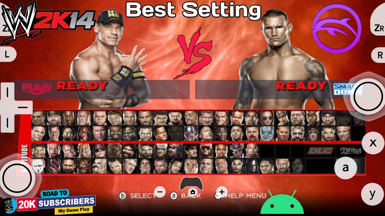Лучший сеттинг для WWE '13 и WWE 2K14 Wii Новая игра для эмулятора Dolphin MMJR 2.0 на Android|Ге...