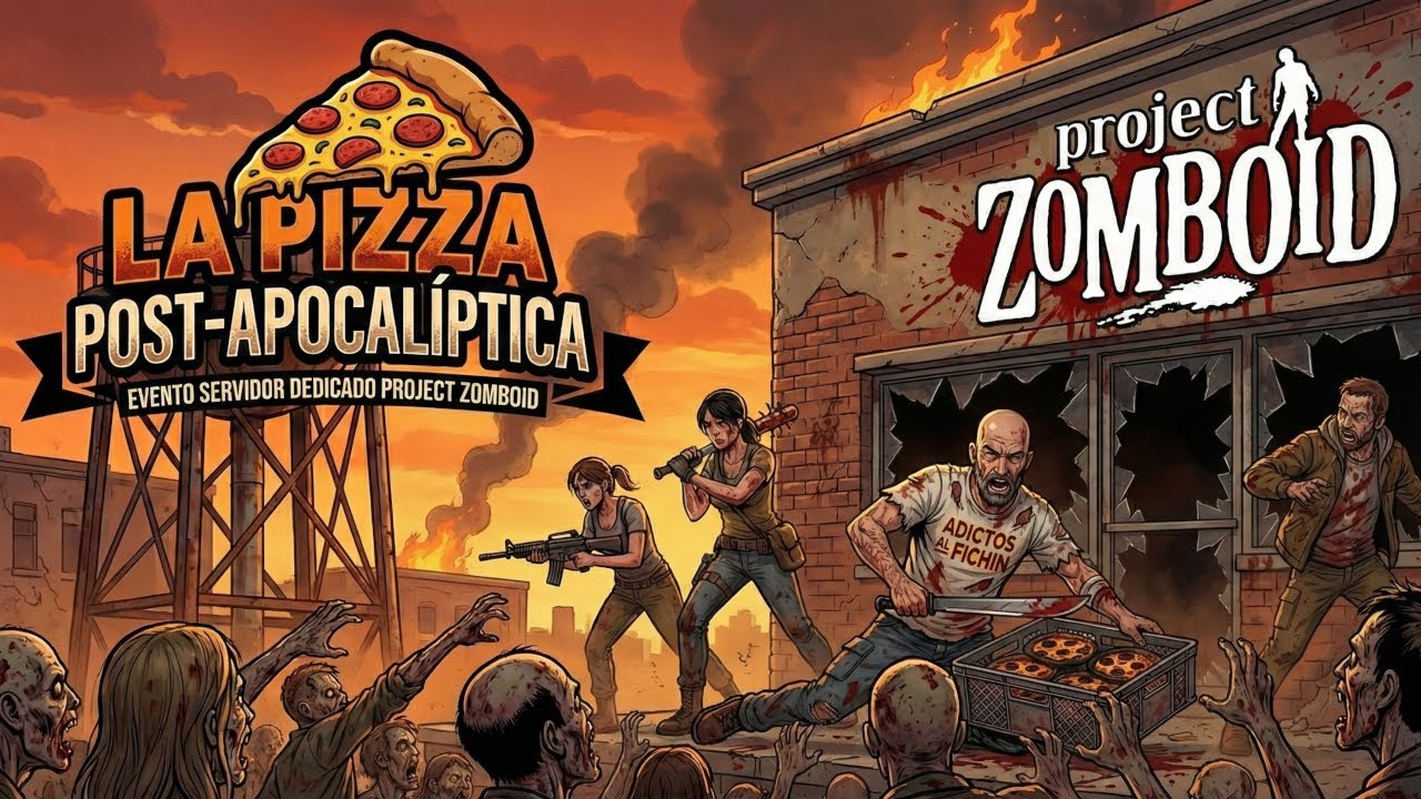 💥 La PIZZA post-apocaliptica!, Evento en la comuna | Project Zomboid 42.13.2 #projectzomboid