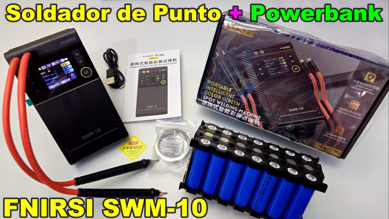 👉FNIRSI SWM-10  SOLDADOR DE PUNTOS. Baterías de LITIO 18650