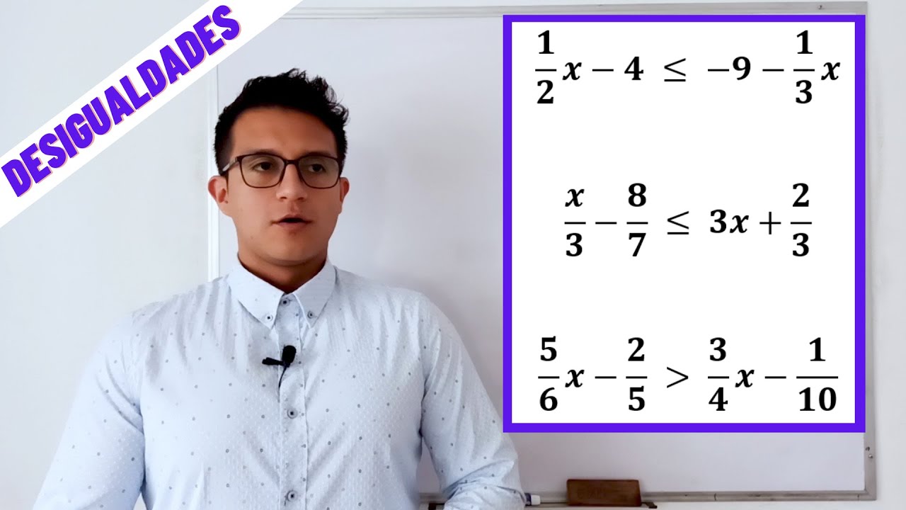 Desigualdades lineales con fracciones y enteros