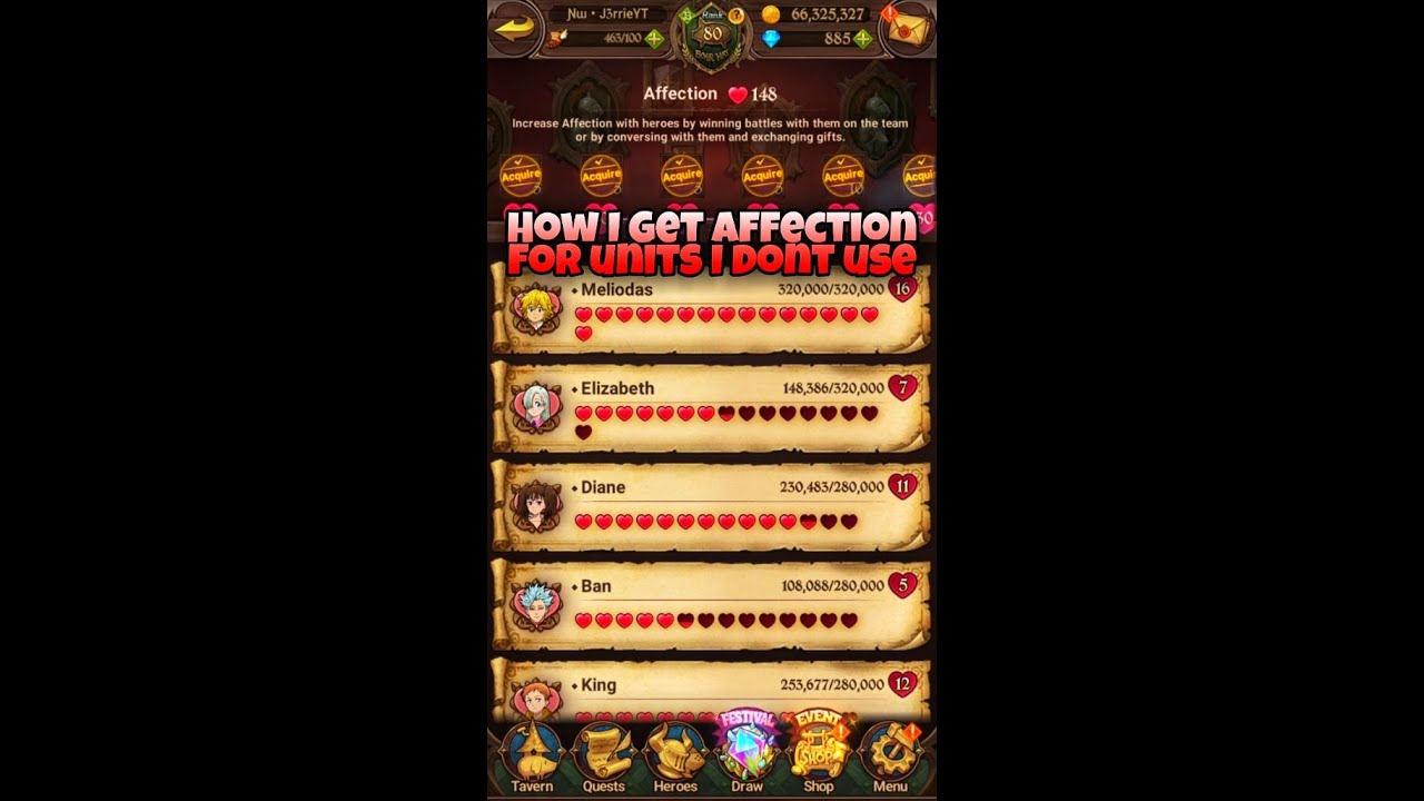 How I Get Affection For Units I Dont Use 😚