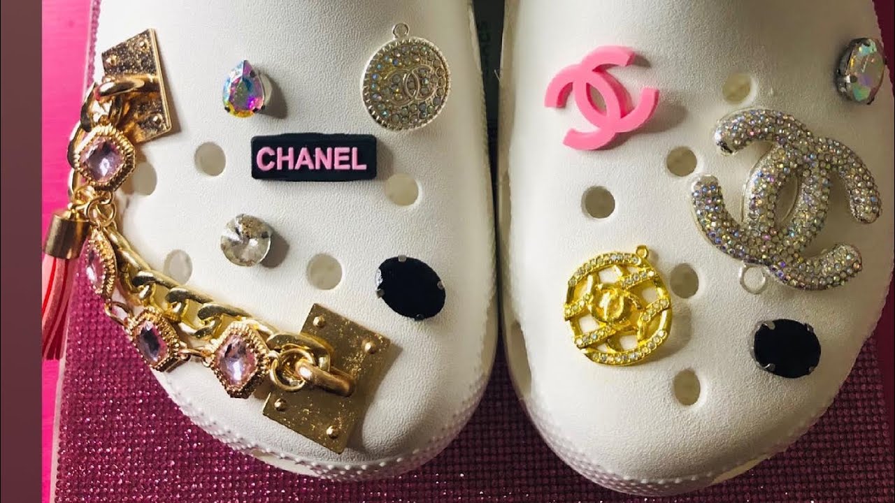 Step by Step Customizing Chanel Design Crocs| Putting Jibbitz into the Hole