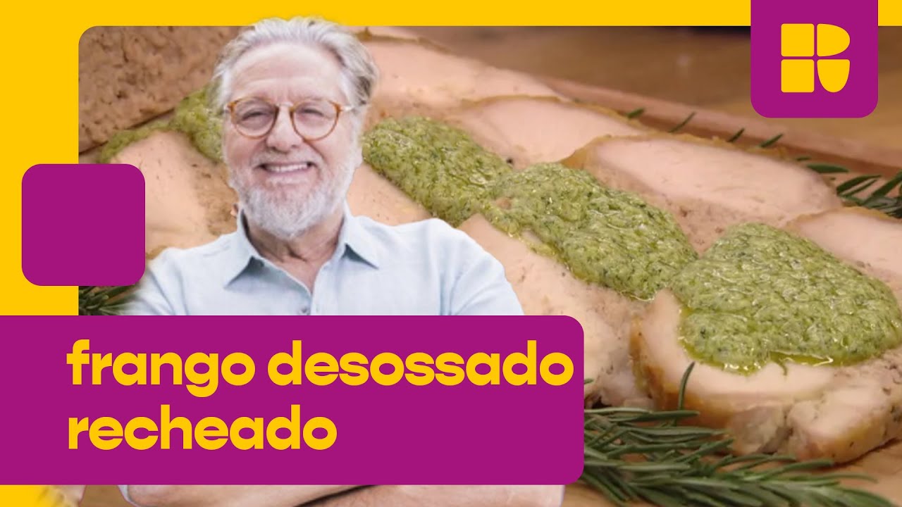 Frango desossado recheado! | É de Casa
