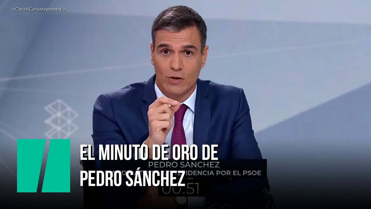El minuto de oro de Pedro Sánchez