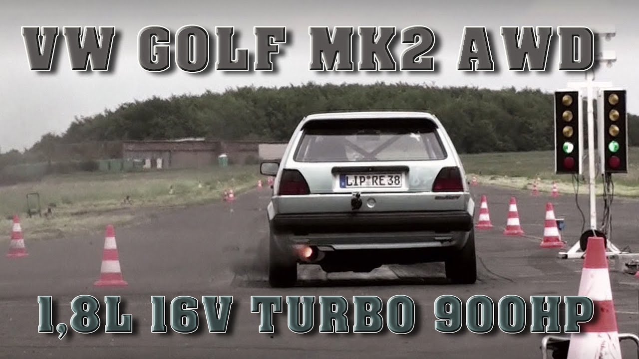 VW Golf MK2 AWD 900HP 9,08s @ 263kmh 16Vampir