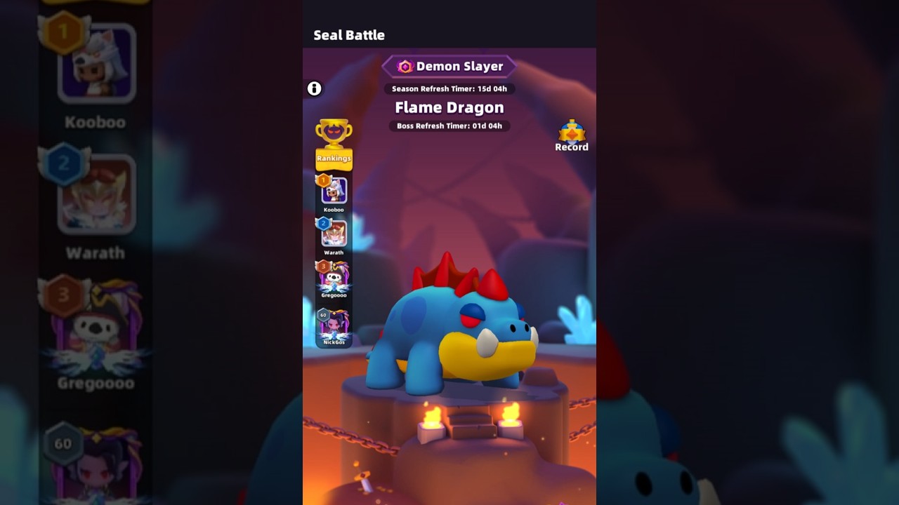 Archero 2 | Seal Battle - Flame Dragon Week #1 | Demon Slayer League - part 1