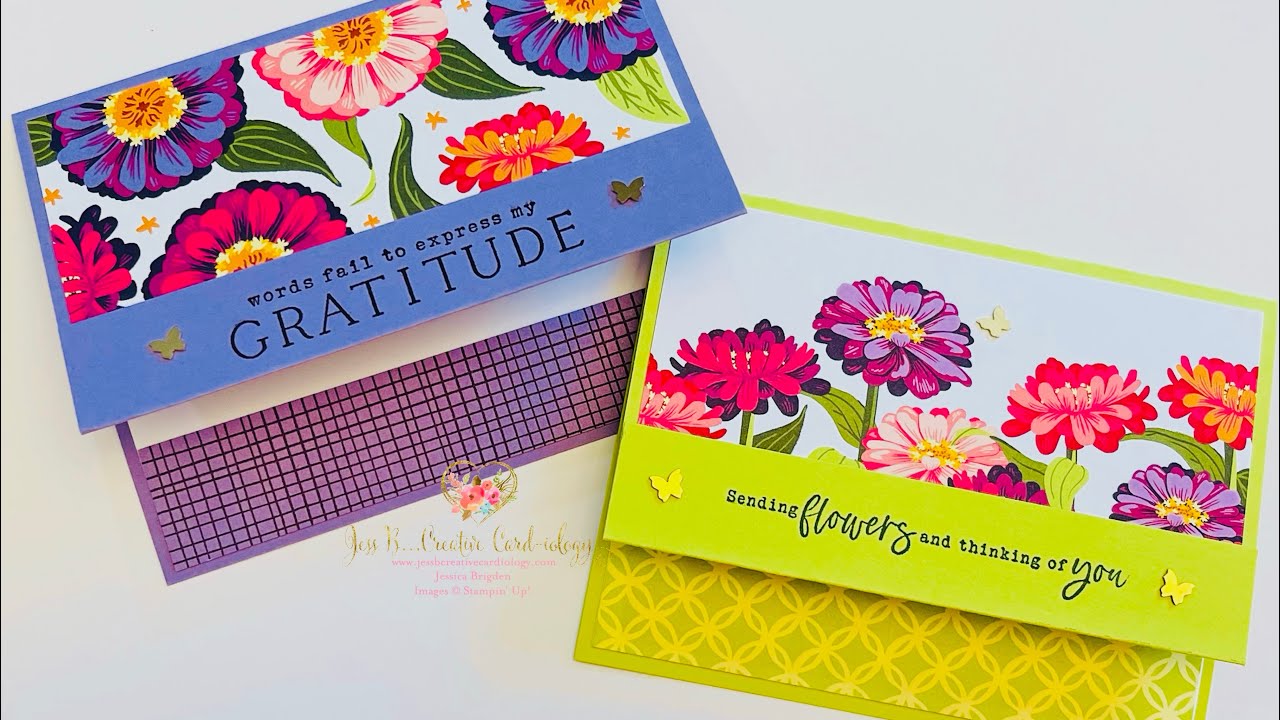 The Best Little Fun Fold Card Ever!  Featuring Stampin’ Up! Flowering Zinnias