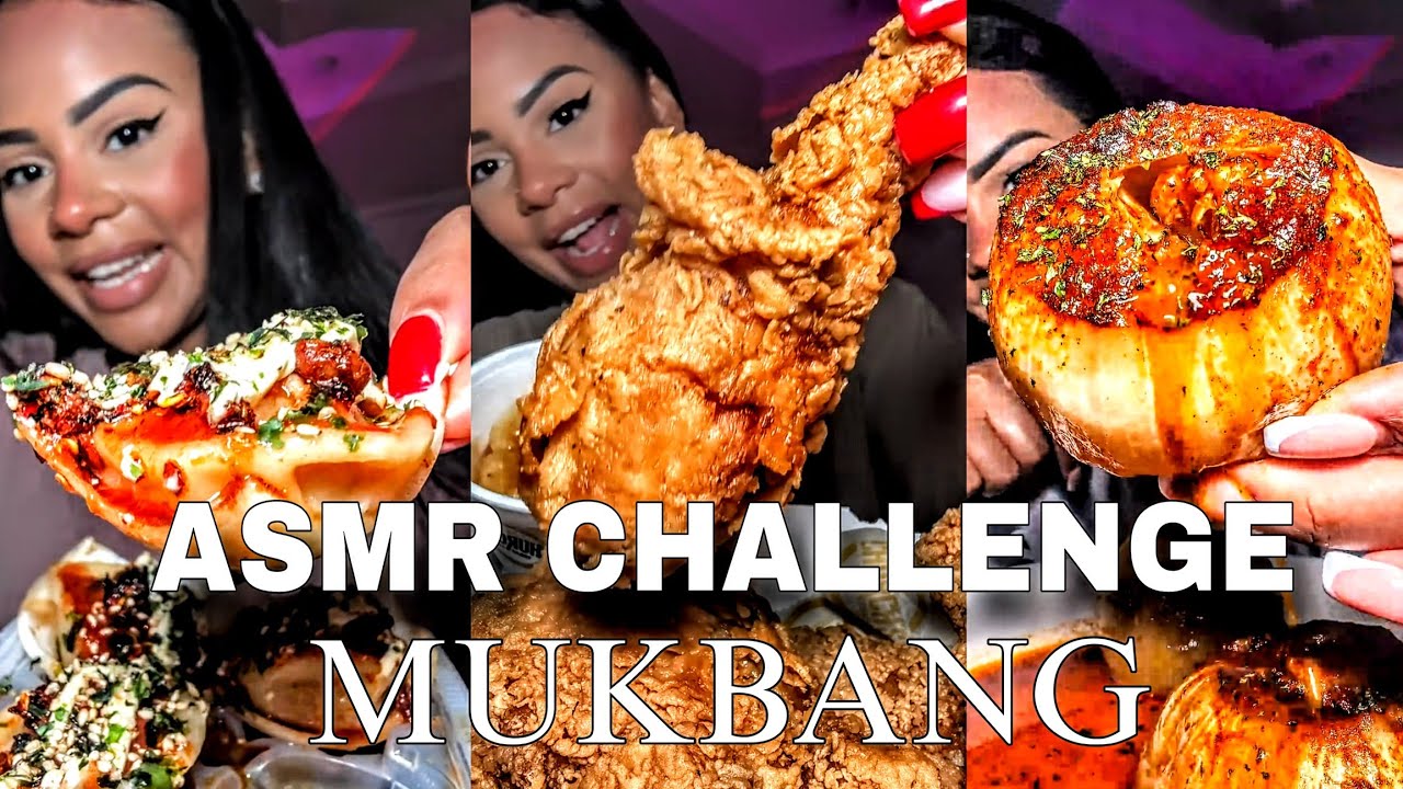 ASMR MUKBANG CHALLENGE COMPILATION (Part-8)🥵🔥CHICKEN BURGER & CHEESE TACO & NOODLES PUFFS WITH SPICY