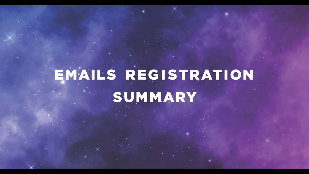 FAQ Evenium Net - Registration Summary Emails