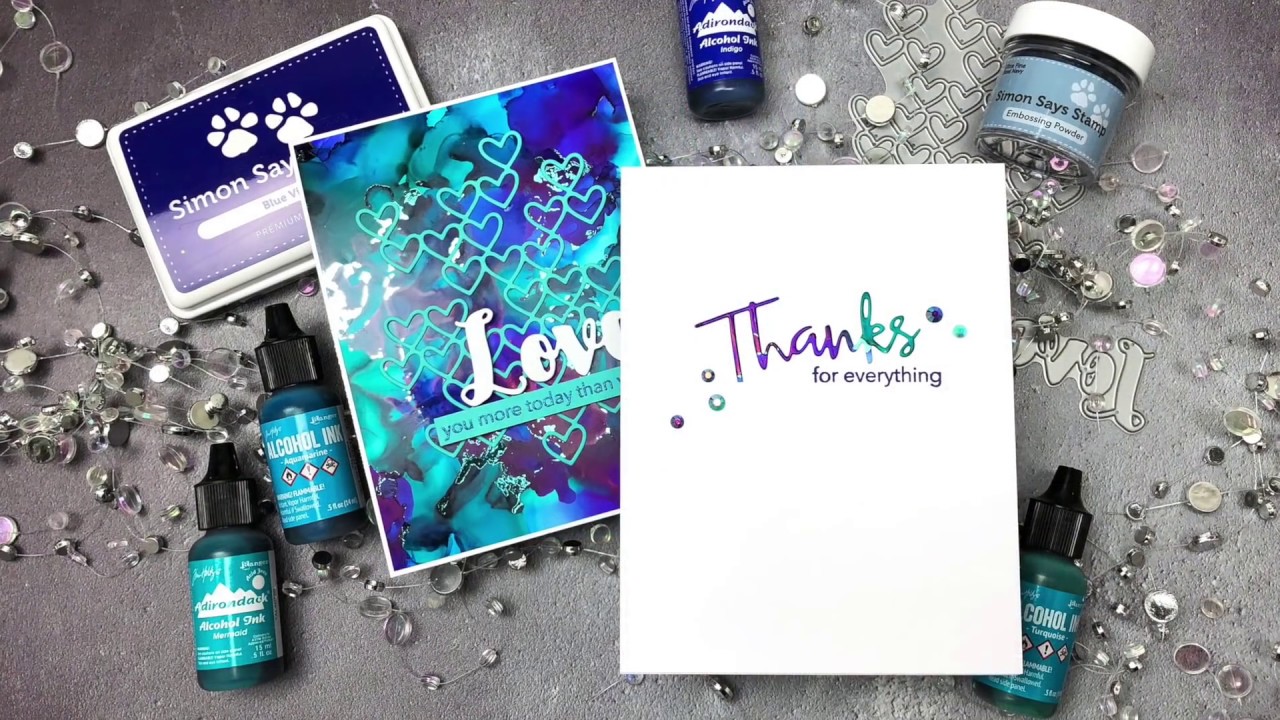 Adding Foil Accents to Alcohol Inked Backgrounds