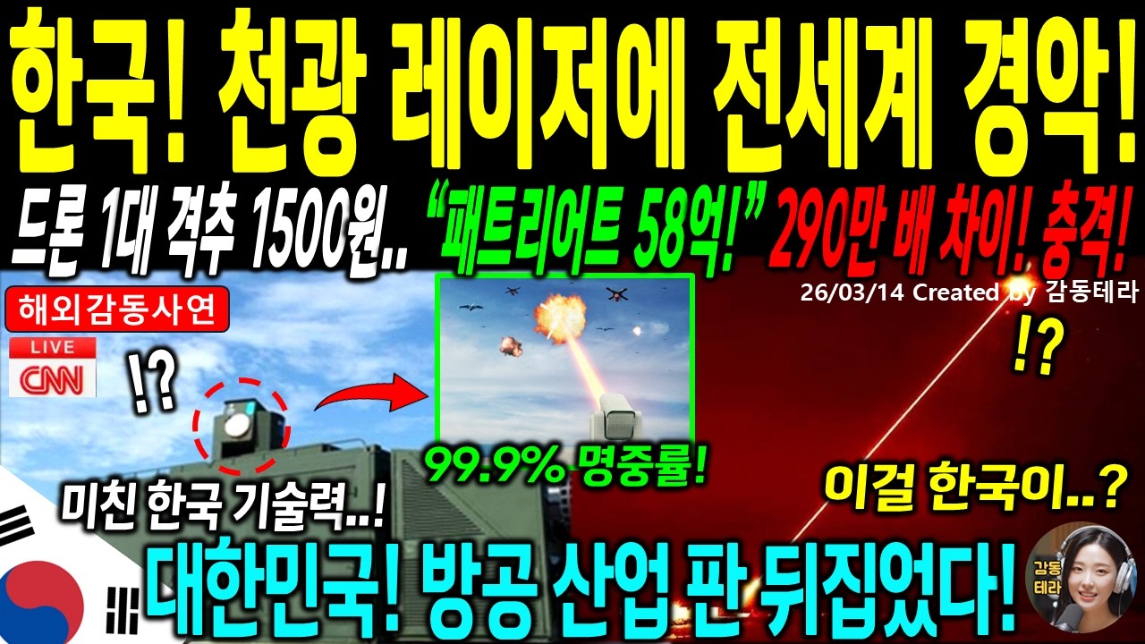 [해외감동사연] 패트리어트 58억짜리가 무용지물..한국 천광 레이저 1,500원에 펜타곤이 무릎 꿇었다