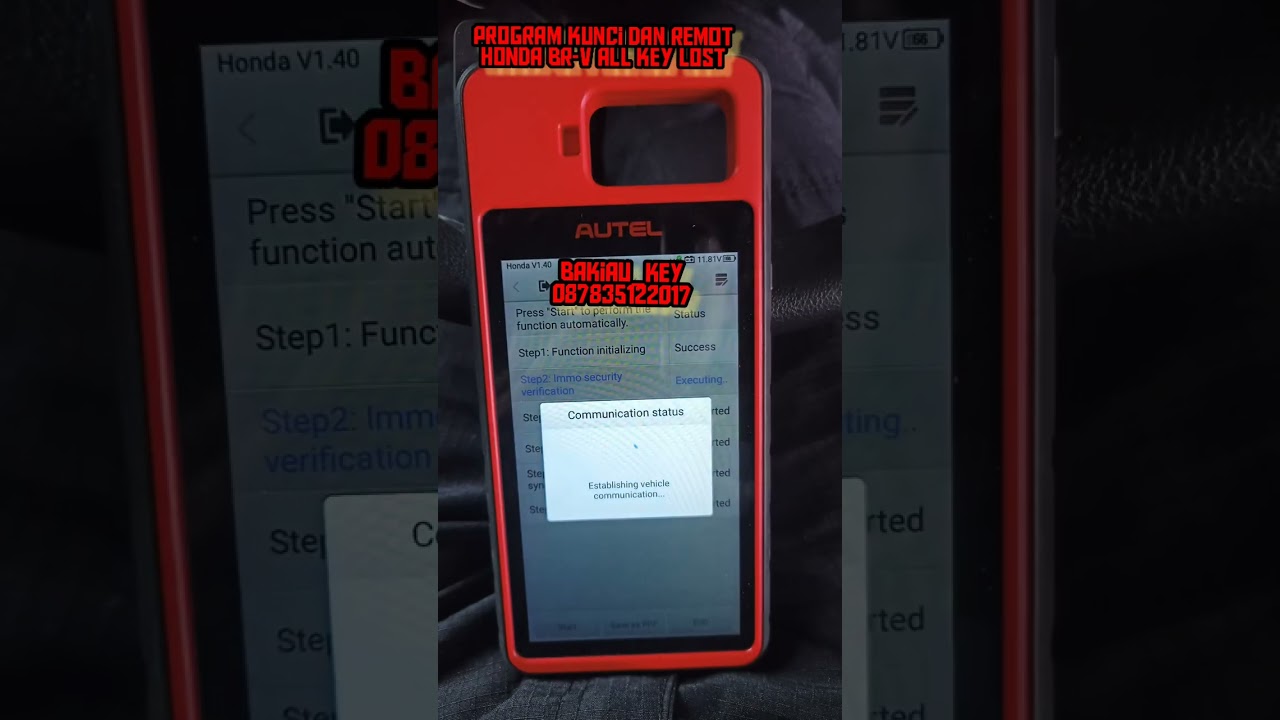 program all key lost Honda BR-V Hilang semua kunci dan remot menggunakan Autel KM100