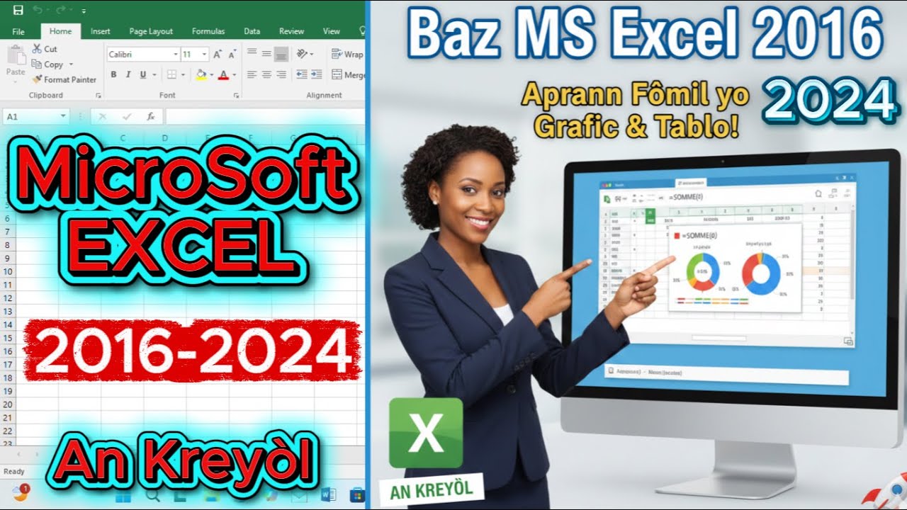 Metrize MS Excel 2016-2024: Konpetans ou bezwen pou w jwenn travay.